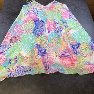 Lilly Pulitzer Women’s Clara Roar of the Sea silk slip Dress size Large